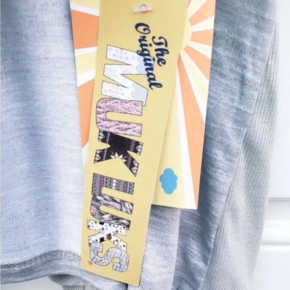 MUK LUKS Women's Cloud Knit Love to Layer Long Sleeve Open Front Cardigan 1X - Picture 6 of 15